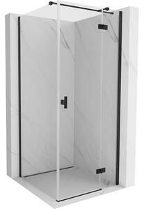 Mexen Mist HT, cabină de duș cu ușă batantă dreapta 70 x 70 cm, sticlă transparentă, profil negru, 8A5T-070-070-70-00-P