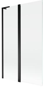Mexen Mist L, paravan de baie cu 2 aripi 110 x 150 cm, sticlă transparentă, profil negru, 8A9L-110-011-70-00