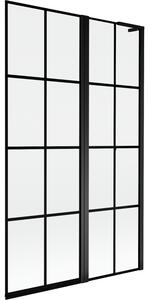 Mexen Mist L, paravan de baie cu 2 aripi, dreapta 110 x 150 cm, grilă neagră, negru - 8A9L-110-011-70-77-P