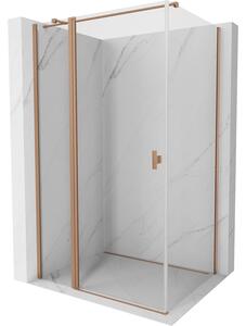 Mexen Mist T, cabină de duș cu uși batante, 70 x 95 cm, sticlă transparentă de 8 mm, profil de cupru, 8A4T-070-095-65-00