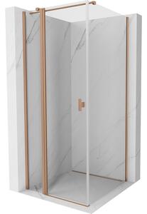 Mexen Mist T, cabină de duș cu uși batante, 120 x 120 cm, sticlă transparentă de 8 mm, profil din cupru, 8A4T-120-120-65-00