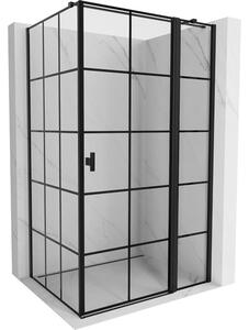Mexen Mist T, cabină de duș cu uși batante, dreapta, 70 x 80 cm, sticlă transparentă de 8 mm, profil negru, 8A4T-070-080-70-77-P