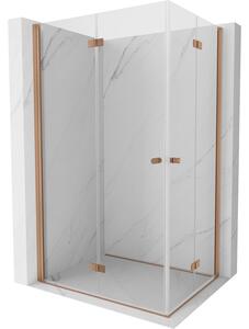 Mexen Mist-F Duo, cabină de duș pliabilă 100 x 85 cm, transparentă, cupru periat - 8A6-100L-085P-65-00