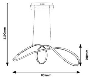 Lustră LED aplicată AISHA LED/38W/230V Rabalux 5358