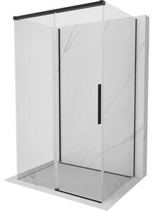 Mexen Rox-3S, cabină de duș cu 3 pereți 120 x 100 cm, sticlă transparentă de 8 mm, profil negru, 8C2-120-100-70-00-3S