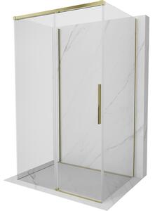 Mexen Rox-3S, cabină de duș cu 3 pereți 105 x 70 cm, sticlă transparentă de 8 mm, profil auriu, 8C2-105-070-50-00-3S