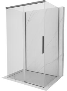 Cabină de duș Mexen Rox-3S cu 3 pereți, 105 x 70 cm, sticlă transparentă de 8 mm, profil grafit, 8C2-105-070-95-00-3S