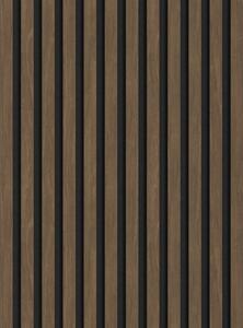 Mexen Lam-F, lamele acustice de perete 275 × 30 cm, suport din fetru 8 mm, furnir tehnic, nuc cacao, S105-275307-3015-018