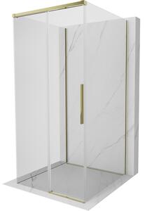 Mexen Rox-3S, cabină de duș cu 3 pereți 120 x 120 cm, sticlă transparentă de 8 mm, profil auriu, 8C2-120-120-50-00-3S