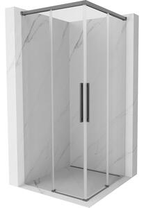 Cabină de duș glisantă Mexen Rox, Duo 75 x 75 cm, sticlă transparentă de 8 mm, profil grafit, 8C2D-075-075-95-00