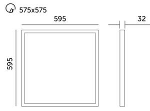 Panou LED dimabil încastrat CAPRI LED/25/36/40W/230V 3000/4000/5700K IP44 60x60 cm