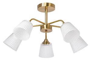 Lustră pe tijă 5xE14/60W/230V auriu