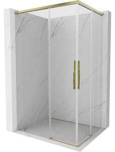 Cabină de duș glisantă Mexen Rox, Duo 85 x 80 cm, sticlă transparentă, profil auriu, 8C2D-085-080-50-00