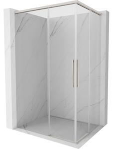 Cabină de duș glisantă Mexen Rox, Duo 80 x 75 cm, sticlă transparentă de 8 mm, profil din oțel, 8C2D-080-075-97-00