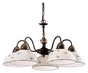 Lustră pe lanț Kolarz 731.85.16 NONNA 5xE27/75W/230V albastru