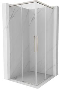 Cabină de duș glisantă Mexen Rox, Duo 80 x 80 cm, sticlă transparentă de 8 mm, profil din oțel, 8C2D-080-080-97-00