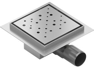 Mexen Flat-Q M12 rigolă de pardoseală pătrată 12 x 12 cm, inox - 1010412