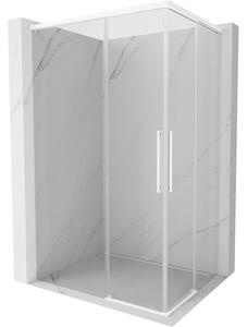 Cabină de duș glisantă Mexen Rox, Duo 85 x 75 cm, sticlă transparentă de 8 mm, profil alb, 8C2D-085-075-20-00