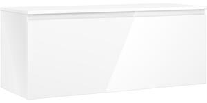 Mexen Orio, mobilier de baie 120 cm cu blat, 1 sertar, alb lucios, 91A10-12047-1-BFC00