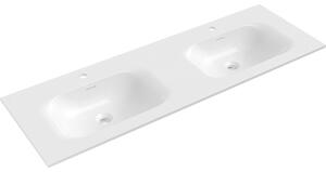 Mexen Vela, chiuvetă dublă pentru instalare încastrată 141 x 46,5 cm, alb lucios, 25231400D