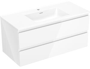 Mexen Orio, mobilier de baie 100 cm cu lavoar Otis, 2 sertare, alb lucios, 91A10-10047-2-BFF00-W18M00