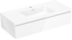Mexen Orio, mobilier de baie 100 cm cu lavoar Otis, 1 sertar, alb lucios, 91A10-10023-1-BF00-W18M00