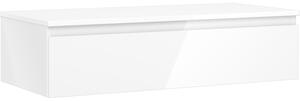 Mexen Orio, mobilier de baie 100 cm cu blat, 1 sertar, alb lucios, 91A10-10023-1-BFC00