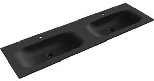 Mexen Vela, chiuvetă dublă pentru instalare încastrată 161 x 46,5 cm, negru mat, 25231671D