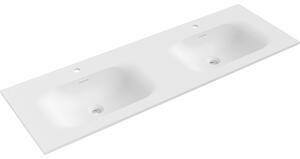Mexen Vela, chiuvetă dublă pentru instalare încastrată 141 x 46,5 cm, alb mat, 25231401D