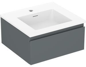 Mexen Orio, mobilier de baie 50 cm cu lavoar Otis, 1 sertar, grafit mat/alb mat, 91A10-05023-1-BF66-W18M01