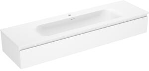 Mexen Orio, mobilier de baie 160 cm cu lavoar Vela, 1 sertar, alb mat, 91A10-16023-1-BF01-W23M01
