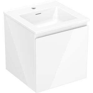 Mexen Orio, mobilier de baie 45 cm cu lavoar Otis, 1 sertar, alb lucios, 91A10-04547-1-BF00-W18M00