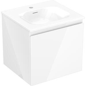 Mexen Orio, mobilier de baie 50 cm cu lavoar Vela, 1 sertar, alb lucios, 91A10-05047-1-BF00-W23M00