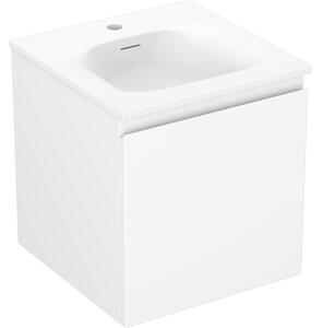 Mexen Orio, mobilier baie 45 cm cu lavoar Vela, 1 sertar, alb mat, 91A10-04547-1-BF01-W23M01