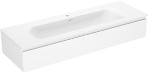 Mexen Orio, mobilier de baie 140 cm cu lavoar Vela, 1 sertar, alb mat, 91A10-14023-1-BF01-W23M01