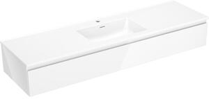Mexen Orio, mobilier de baie 160 cm cu lavoar Otis, 1 sertar, alb lucios, 91A10-16023-1-BF00-W18M00