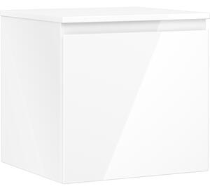 Mexen Orio, mobilier de baie 50 cm cu blat, 1 sertar, alb lucios, 91A10-05047-1-BFC00