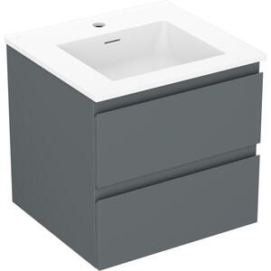 Mexen Orio, mobilier de baie 50 cm cu lavoar Otis, 2 sertare, grafit mat/alb mat, 91A10-05047-2-BFF66-W18M01