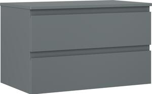 Mexen Orio, mobilier de baie 80 cm cu blat, 2 sertare, grafit mat, 91A10-08047-2-BFFC66
