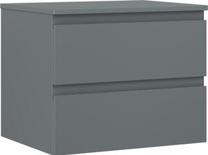 Mexen Orio, mobilier de baie 60 cm cu blat, 2 sertare, grafit mat, 91A10-06047-2-BFFC66