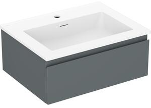 Mexen Orio, mobilier de baie 60 cm cu lavoar Otis, 1 sertar, grafit mat/alb mat, 91A10-06023-1-BF66-W18M01