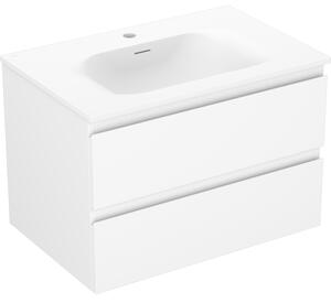 Mexen Orio, mobilier baie 70 cm cu lavoar Vela, 2 sertare, alb mat, 91A10-07047-2-BFF01-W23M01