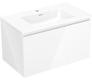 Mexen Orio, mobilier de baie 80 cm cu lavoar Otis, 1 sertar, alb lucios, 91A10-08047-1-BF00-W18M00