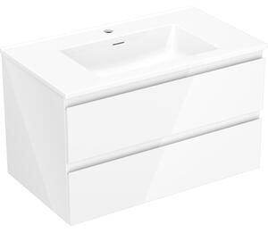 Mexen Orio, mobilier de baie 80 cm cu lavoar Otis, 2 sertare, alb lucios, 91A10-08047-2-BFF00-W18M00