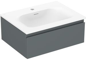 Mexen Orio, mobilier baie 60 cm cu lavoar Vela, 1 sertar, grafit mat/alb mat, 91A10-06023-1-BF66-W23M01