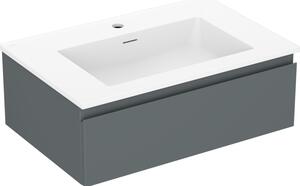 Mexen Orio, mobilier de baie 70 cm cu lavoar Otis, 1 sertar, grafit mat/alb mat, 91A10-07023-1-BF66-W18M01