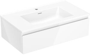 Mexen Orio, mobilier de baie 80 cm cu lavoar Otis, 1 sertar, alb lucios, 91A10-08023-1-BF00-W18M00