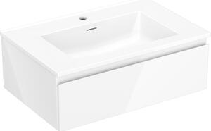 Mexen Orio, mobilier de baie 70 cm cu lavoar Otis, 1 sertar, alb lucios, 91A10-07023-1-BF00-W18M00