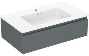 Mexen Orio, mobilier de baie 80 cm cu lavoar Otis, 1 sertar, grafit mat/alb mat, 91A10-08023-1-BF66-W18M01