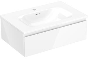 Mexen Orio, mobilier de baie 70 cm cu lavoar Vela, 1 sertar, alb lucios, 91A10-07023-1-BF00-W23M00